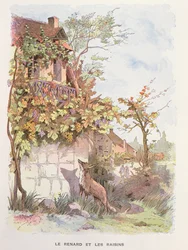 Kettu ja viinirypäleet, noin 1900